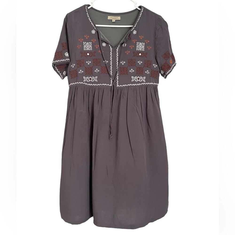 Anthropologie Polagram Woman’s Embroidered Peasant Dress size M